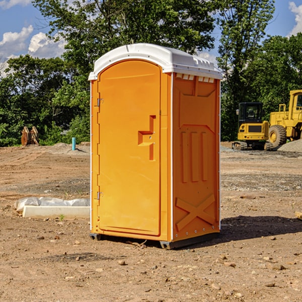 how often are the porta potties cleaned and serviced during a rental period in Ford